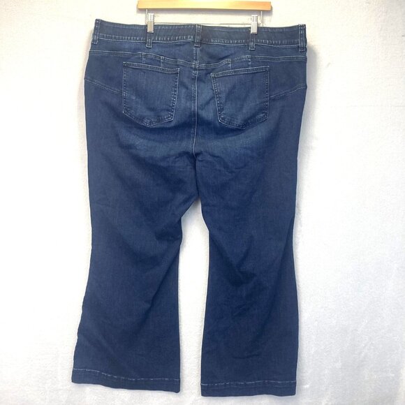 Torrid Bombshell Flare Jeans Womens 26S Dark Wash Super Soft Stretch High Rise - Picture 2 of 16